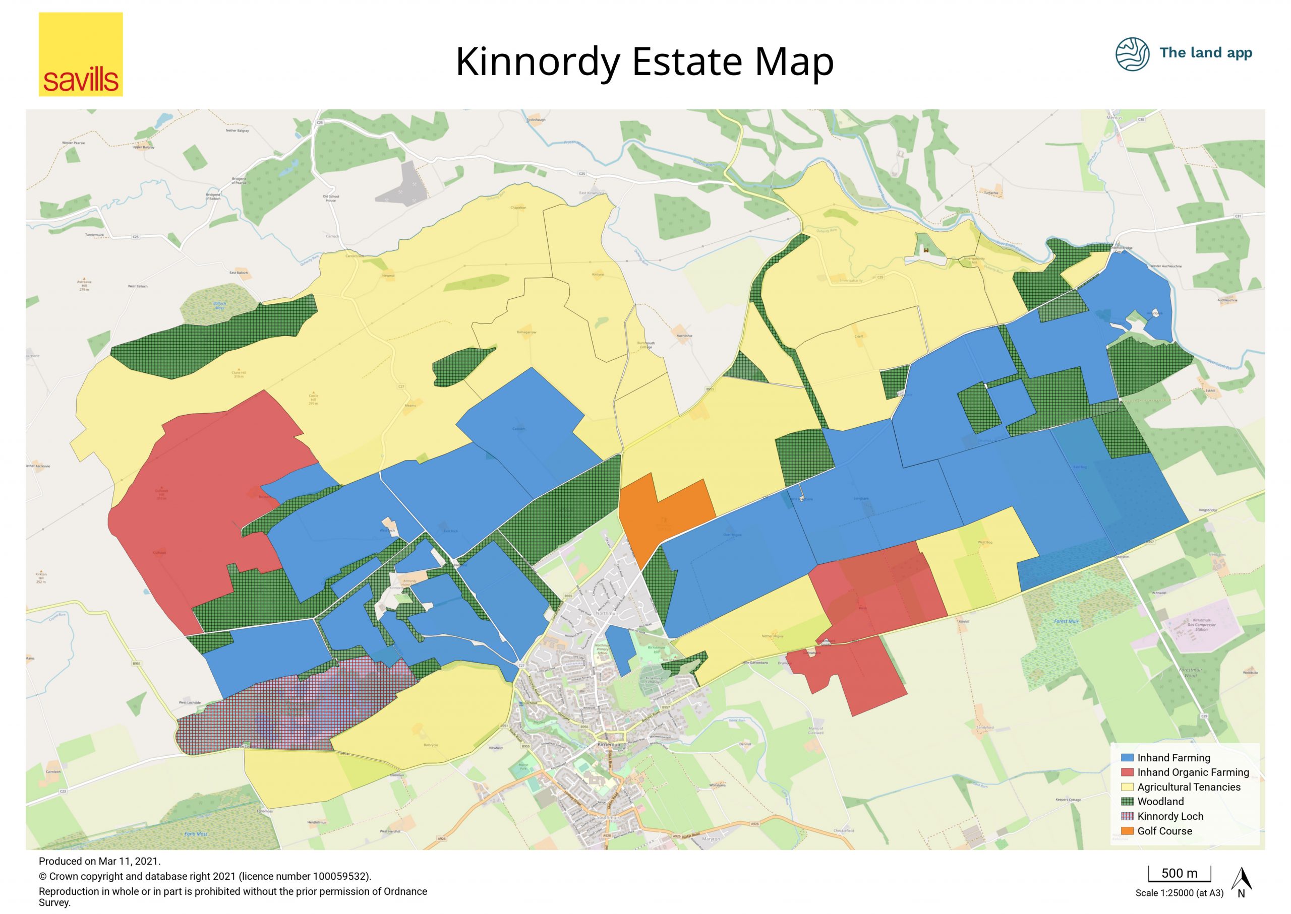 Kinnordy Estate Map